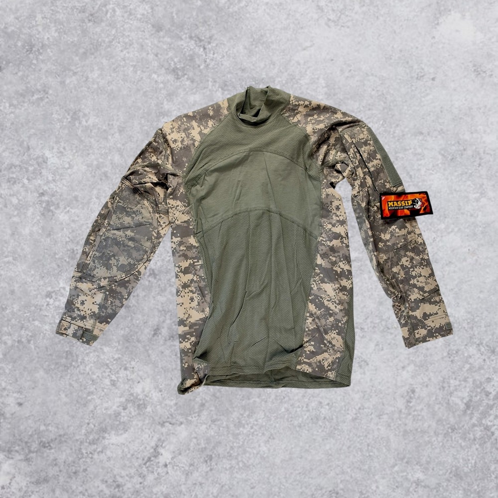 Massif US Army Combat Shirt Large ACU Digital Camo Flame Resistant Tactical NWT